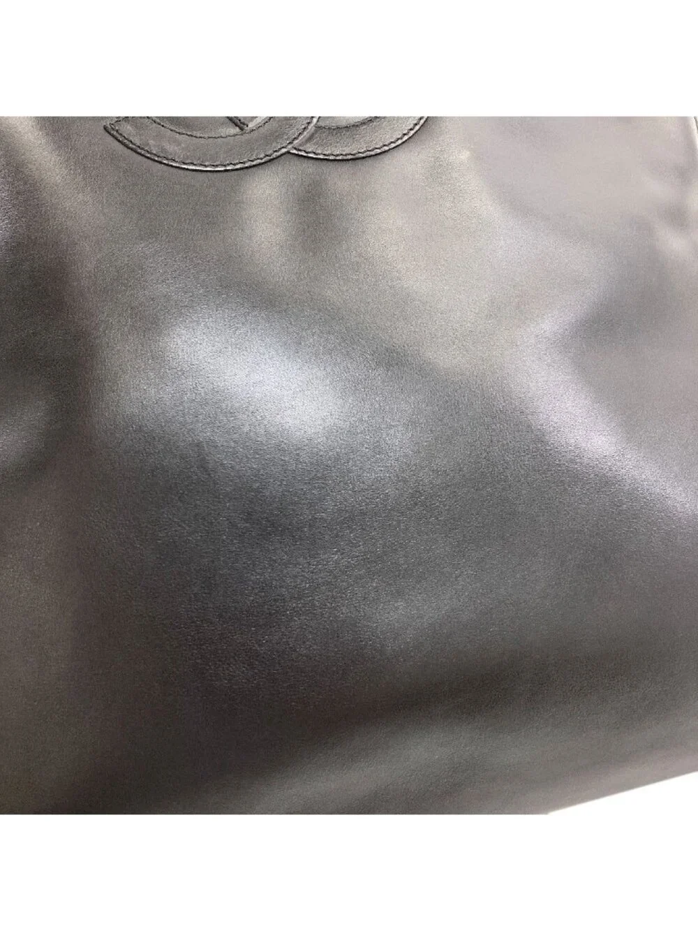 Chanel CC Logo Tote Bag Lambskin